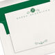 Scroll Initial Flat Note Cards - Letterpress Image 1 of 3